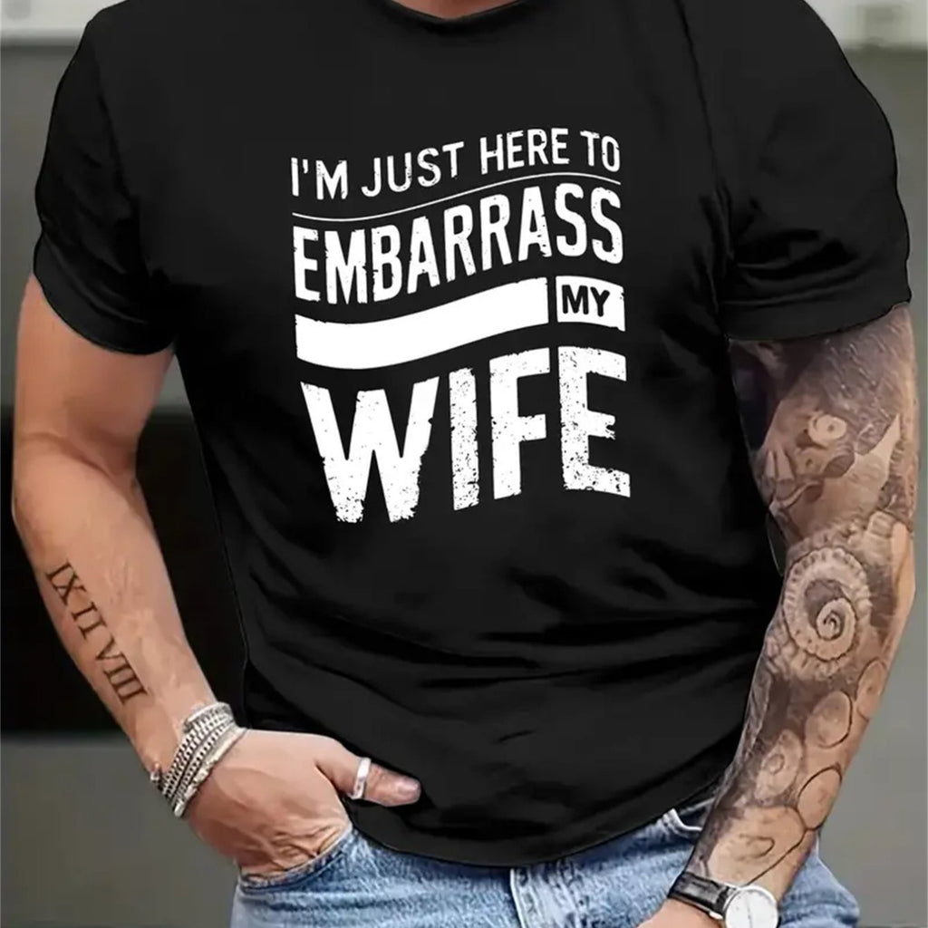 Men's Patterned Printed T-shirt, Summer Casual Short Sleeved Plus Size T-shirt