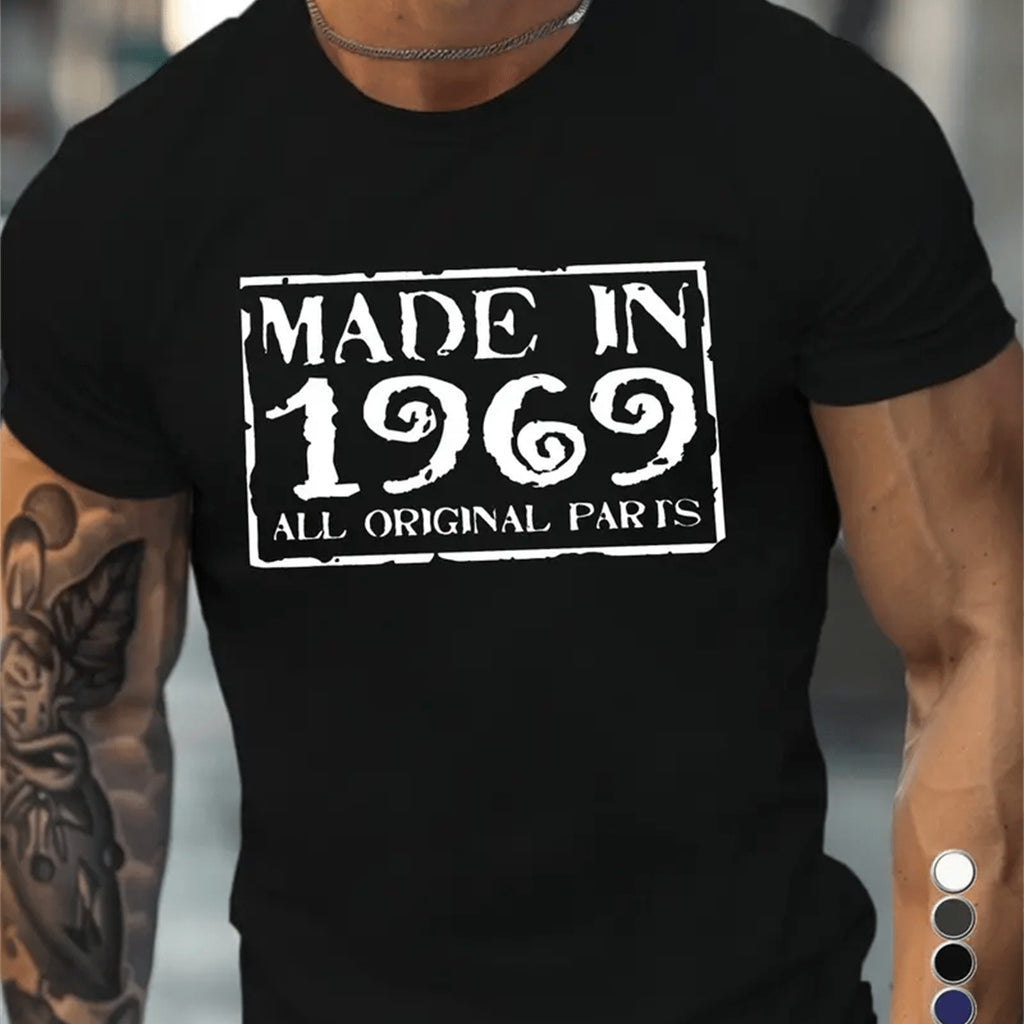 Men's Creative Tops, Casual Short Sleeved Round Neck T-shirts, Summer Outdoor Men's Clothing
