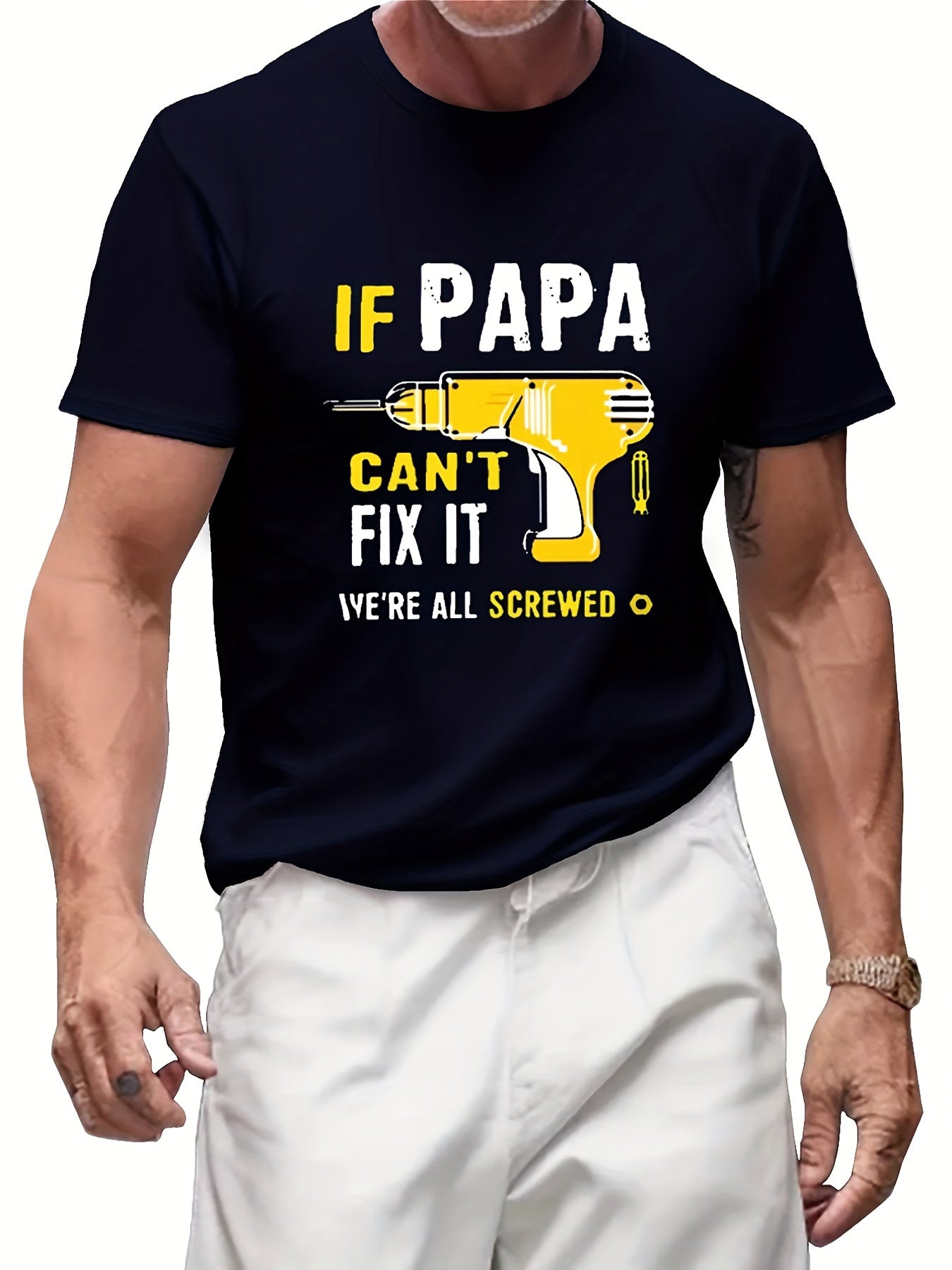 Round Neck Printed T-shirt Casual Short Sleeved Top For Spring And Summer, Personalized And Comfortable For Both Men And Women
