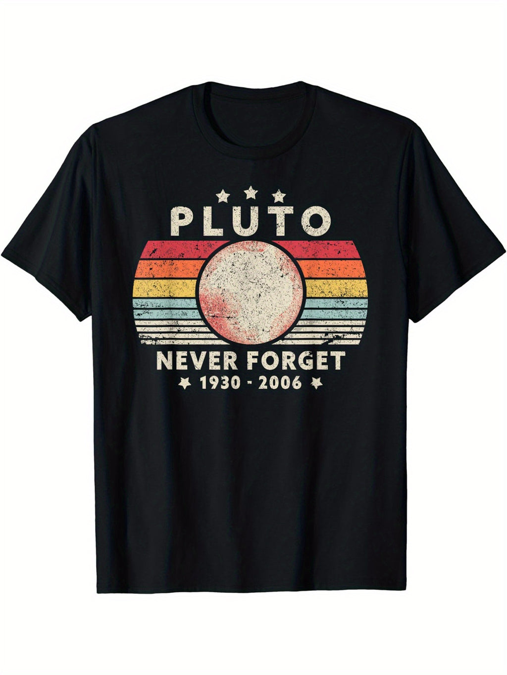 Retro Letter Pattern Men's Casual Short Sleeved Round Neck T-shirt, Summer Outdoor