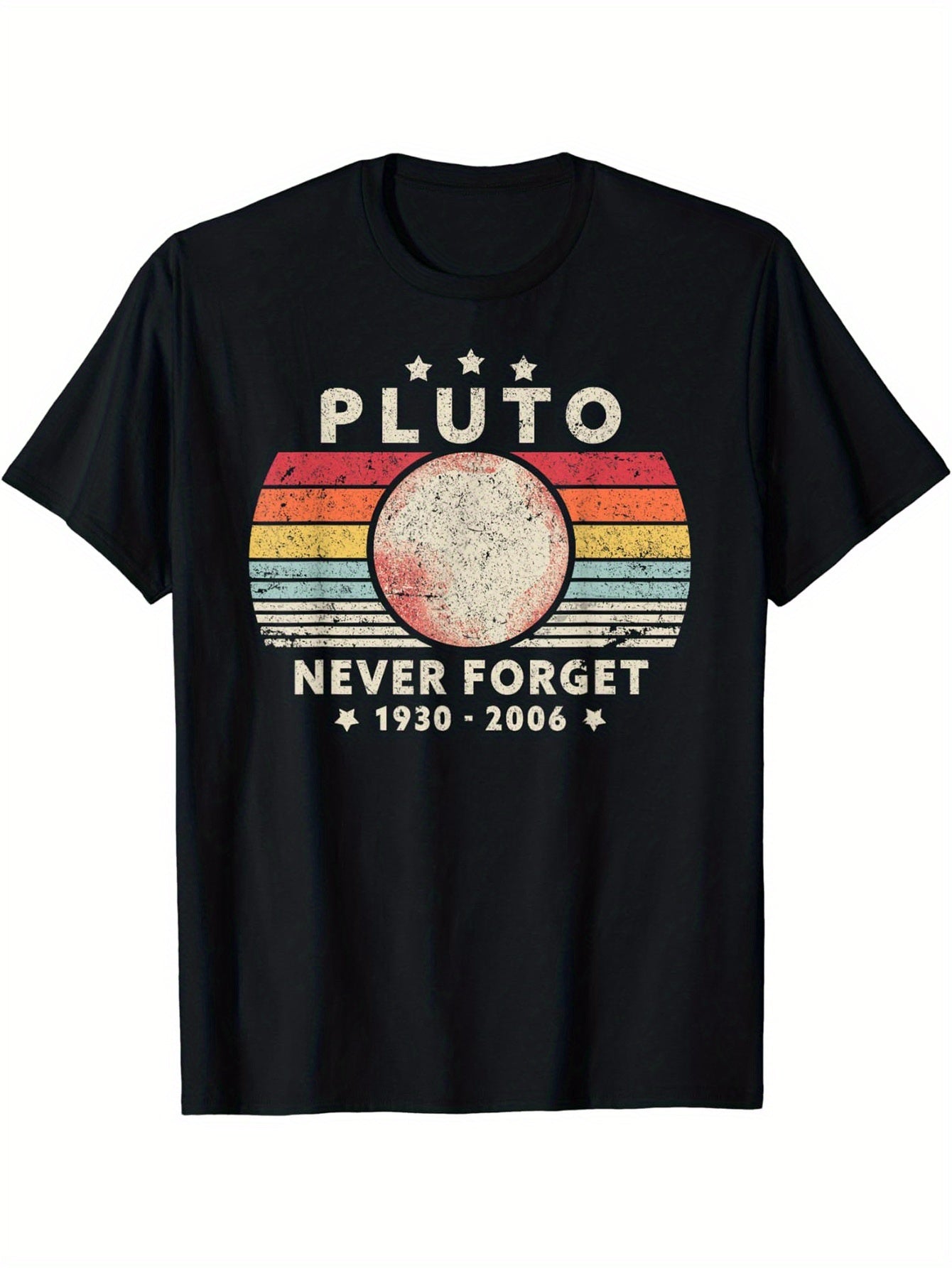 Retro Letter Pattern Men's Casual Short Sleeved Round Neck T-shirt, Summer Outdoor
