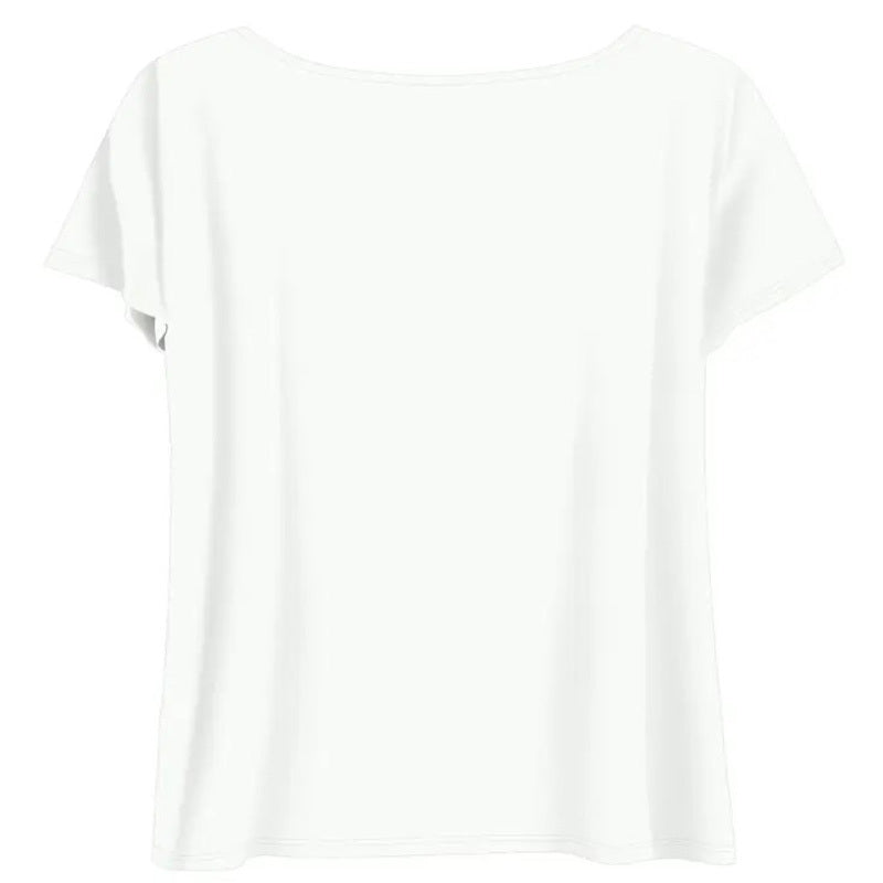 Women's Round Neck Short Sleeve T-Shirt With Rabbit & 'HAPPY EASTER' Print, Summer Casual Tee