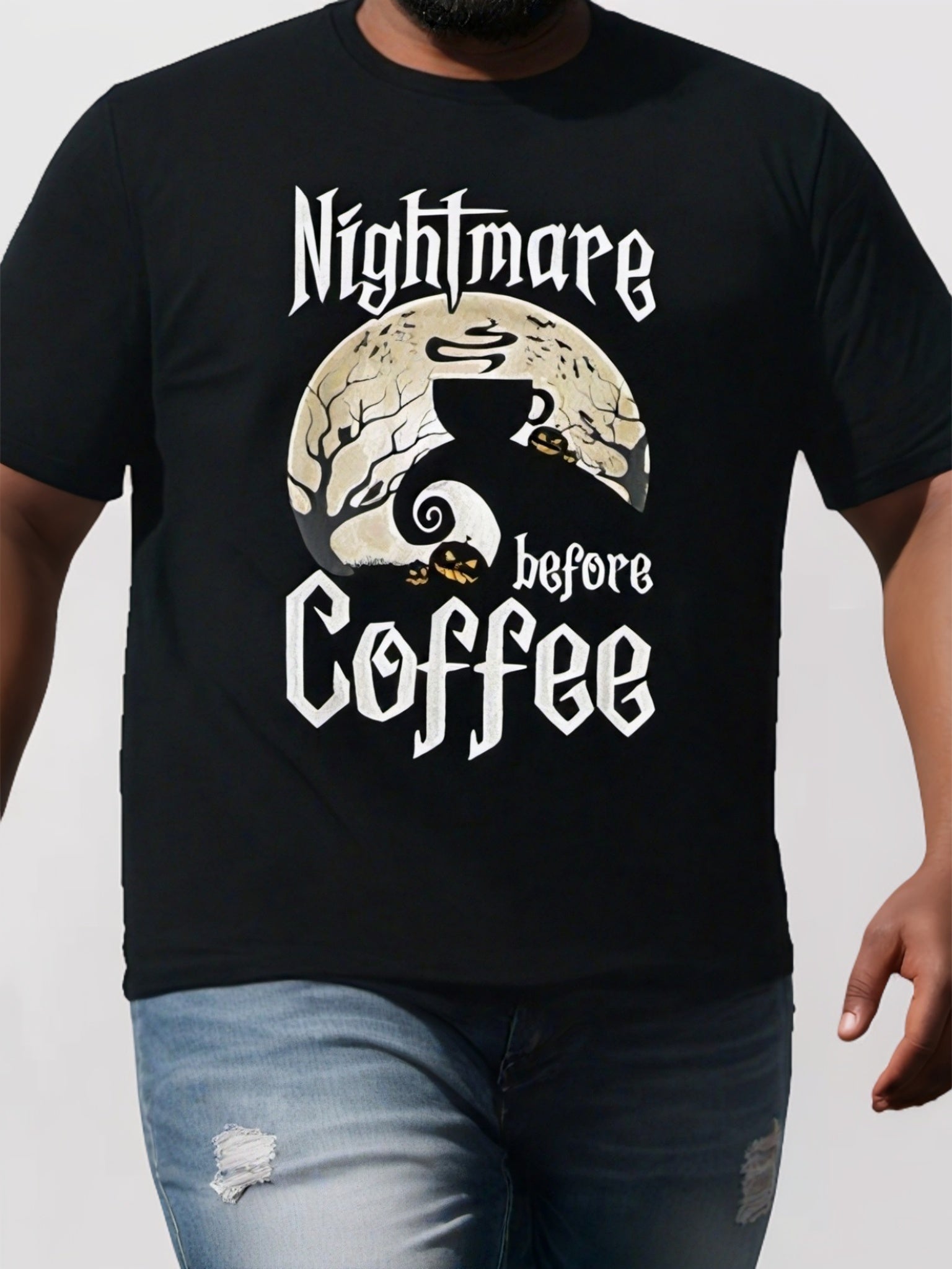 Men's Creative Tops, Casual Short Sleeved Round Neck T-shirts, Summer Outdoor Men's Clothing