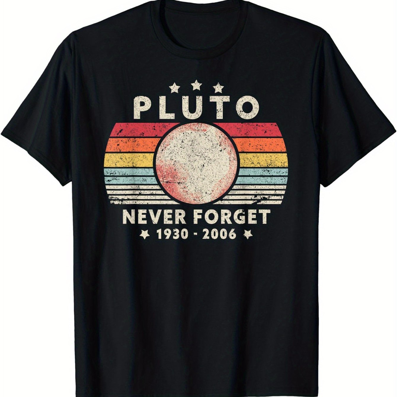 Retro Letter Pattern Men's Casual Short Sleeved Round Neck T-shirt, Summer Outdoor