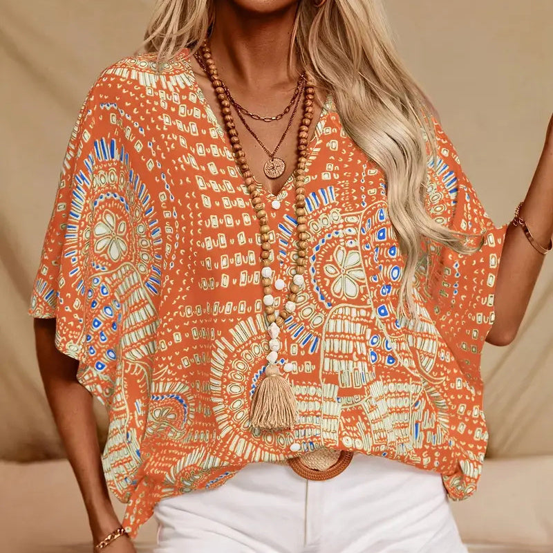 Women's V-Neck Vacation Top