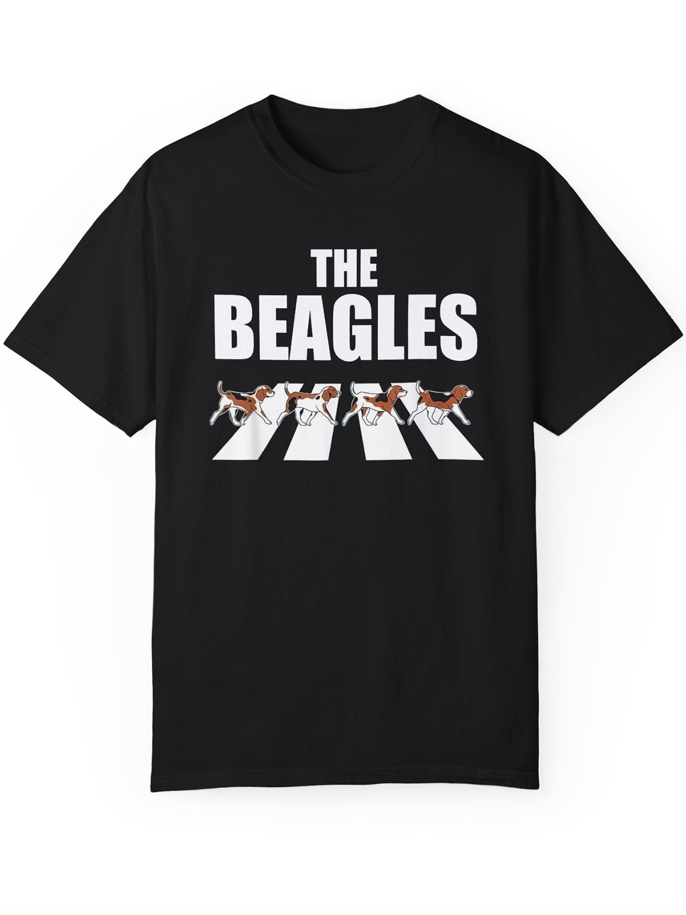 Fancy Beagles Printed Round Neck T-shirt, Fashionable Men's Short Sleeved Top, Men's Summer Comfortable T-shirt