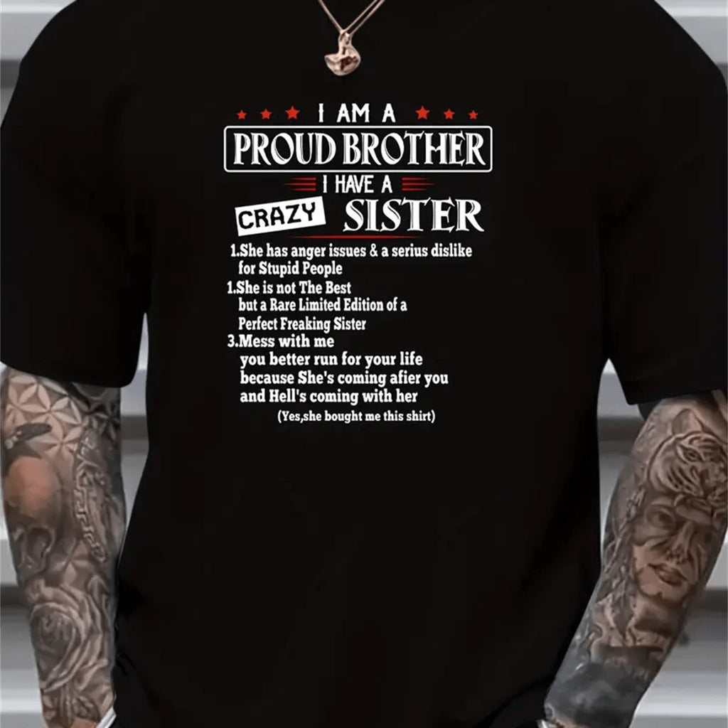 Men's Creative Tops, Casual Short Sleeved Round Neck T-shirts, Summer Outdoor Men's Clothing