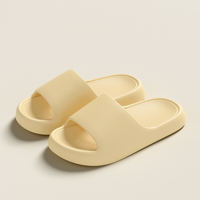 Solid Thick-soled Home Slippers Summer Non-slip Floor Bathroom Slipper For Women Men's House Shoes