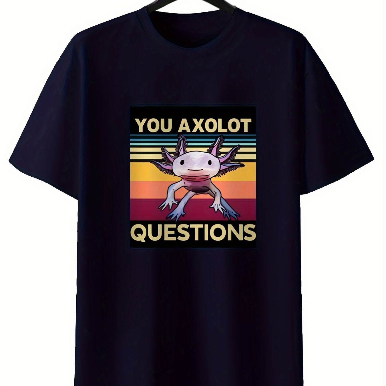 Round Neck Printed T-shirt Casual Short Sleeved Top For Spring And Summer, Personalized And Comfortable For Both Men And Women