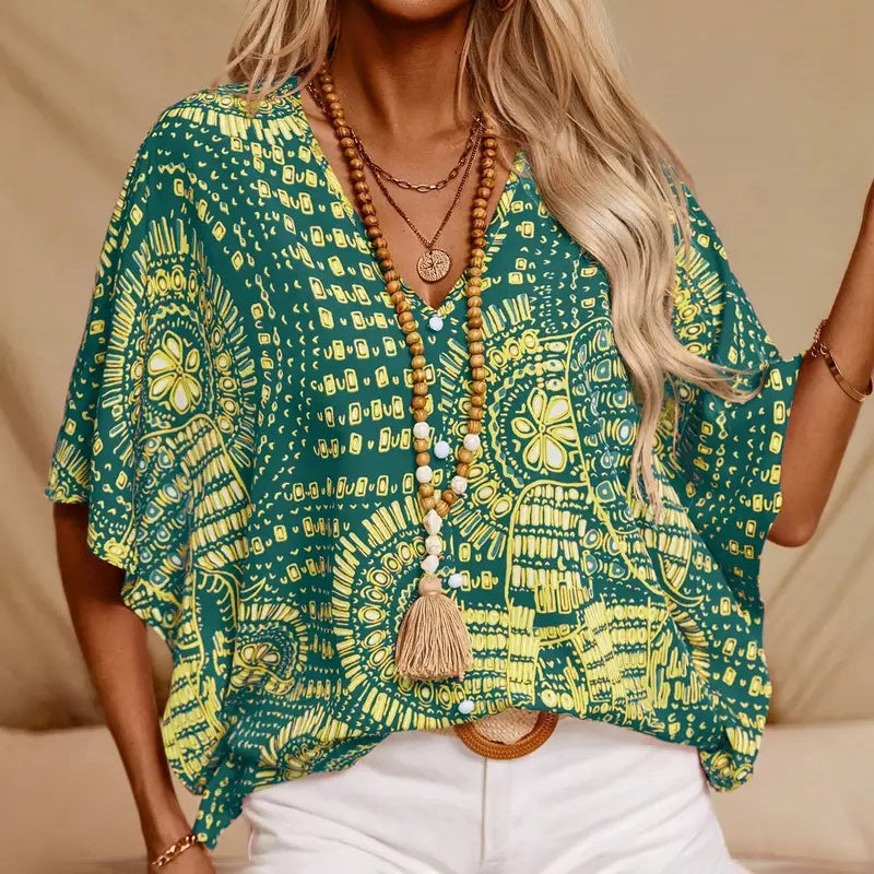 Women's V-Neck Vacation Top