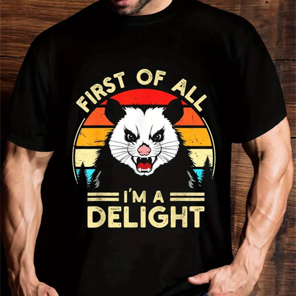 Men's Creative Tops, Casual Short Sleeved Round Neck T-shirts, Summer Outdoor Men's Clothing
