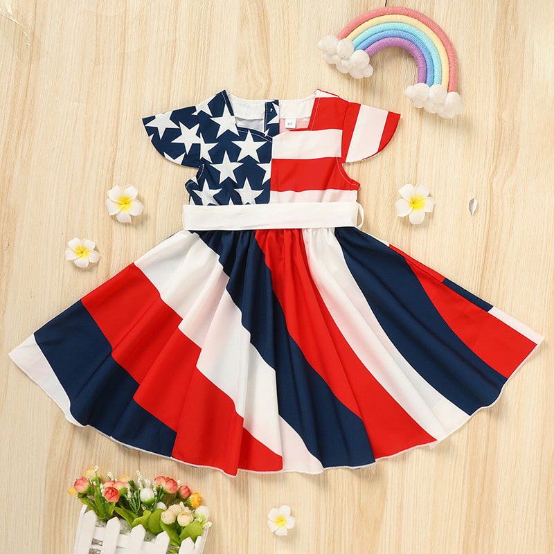 4th of July young Girls dress