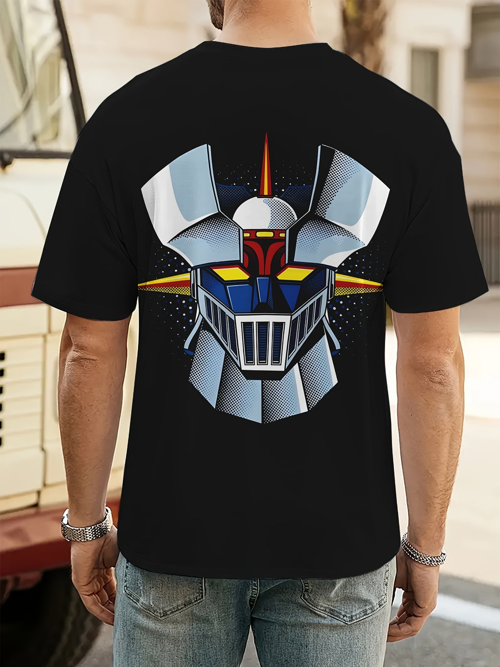 Men's T-shirt, Summer Creative 3D Printing, Round Neck Short Sleeved, Casual Daily Wear, Soft Elastic Fabric