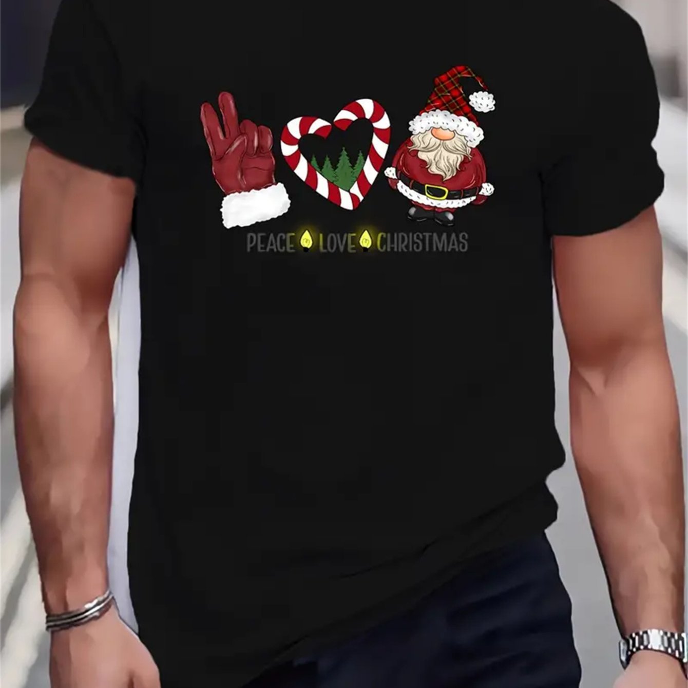 Men's Creative Tops, Casual Short Sleeved Round Neck T-shirts, Summer Outdoor Men's Clothing
