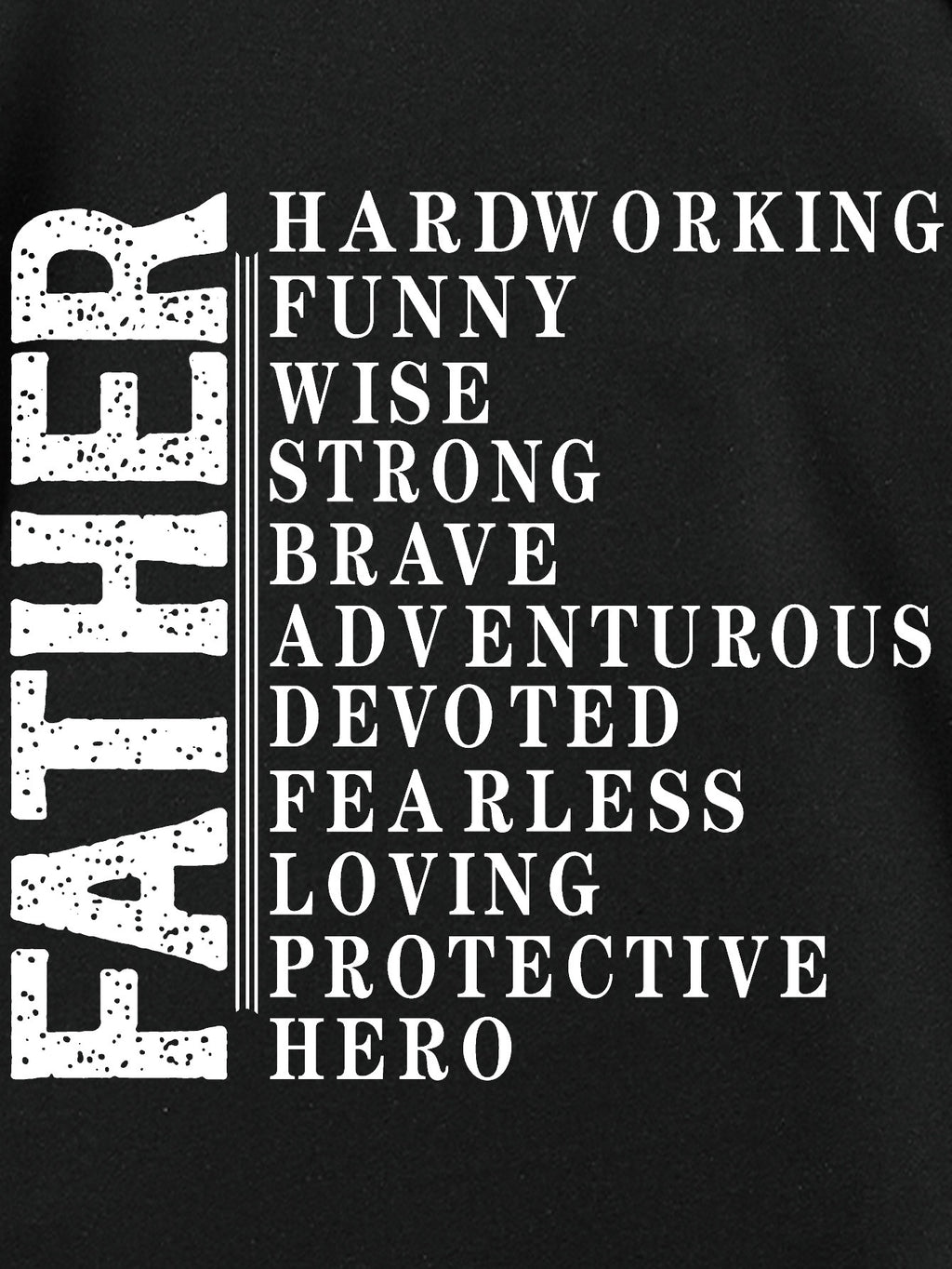 Father Printed T-shirt, Men's T-shirt, Summer Casual Short Sleeved T-shirt