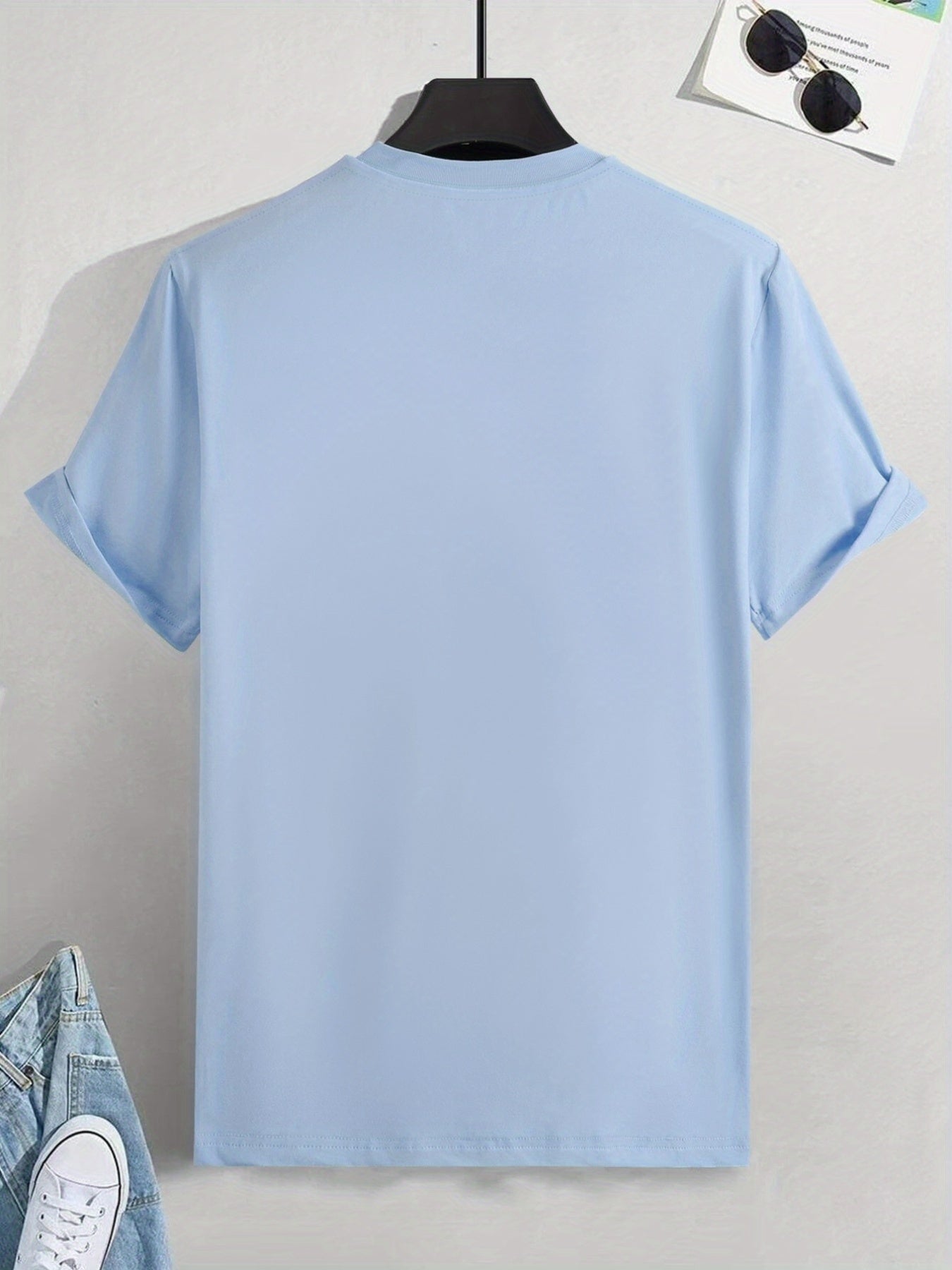 Letter RESPECT Pattern Printed Men's T-shirt, Patterned T-shirt Men's Summer Clothing, Men's Clothing