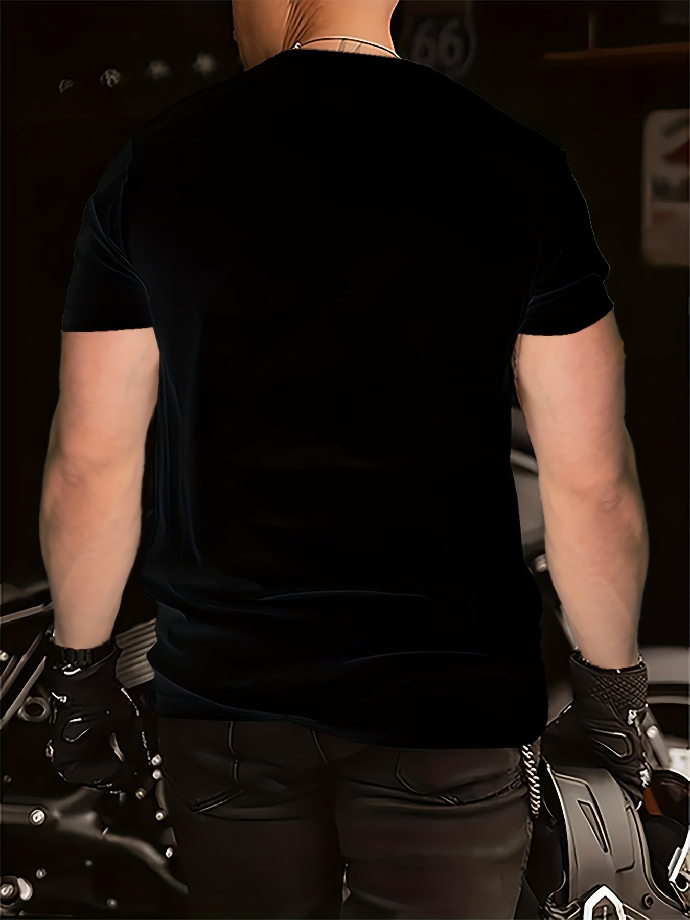 Men's Casual Short Sleeved T-shirt With Unique Digital Printing - Breathable, Machine Washable, Round Neck, Solid Color Design - Perfect Choice For Spring And Summer