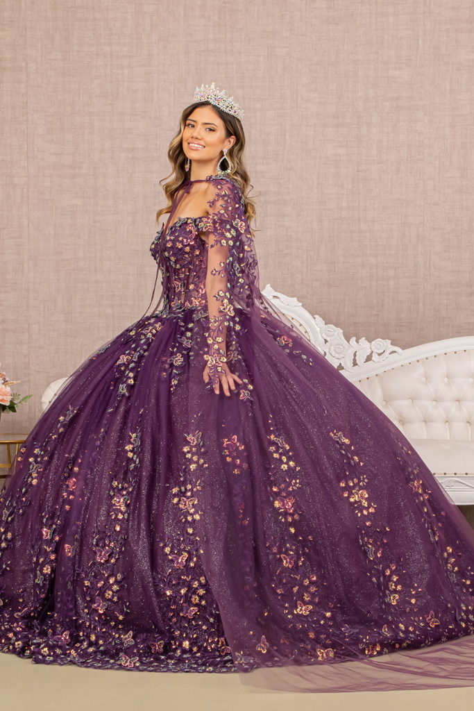 Wedding Butterfly Sheer Bodice Queen Dress