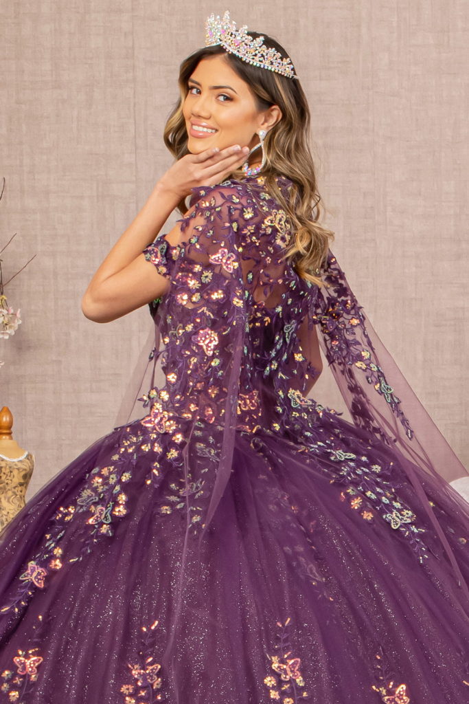 Wedding Butterfly Sheer Bodice Queen Dress